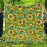 blooming sunflower cl17100093mdq quilt blanket d2381131