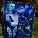blue twinkle butterfly quilt blanket great customized gifts for birthday christmas thanksgiving