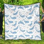 blue whale pattern dhcdhc dt1910 quilt blanket d2315687