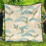 bonsai bamboo stork japanese pattern cream theme dhcdhc dt1910 quilt blanket d2315844