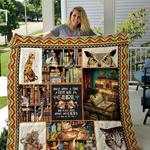 books and cats quilt blanket d2351163