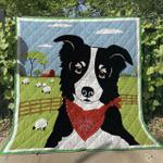 border collie dog hm070610 quilt blanket d2356194