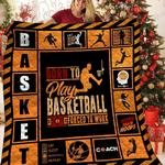 born to play basketball forced to work quilt blanket great customized blanket gifts for birthday
