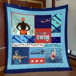 born to swim cld170675 quilt blanket d2380427