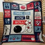 bowling this is how i roll quilt blanket great customized blanket gifts for birthday christmas