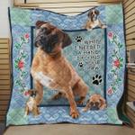 boxer when i needed a hand i found your paw quilt blanket great customized blanket gifts for