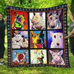 bull terrier colorful bull terrier quilt ecf d2387976