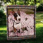 bull terrier floral cl09100073mdq quilt blanket d2381127