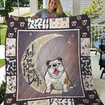 bulldog i love you to the moon and back quilt blanket great customized blanket gifts for birthday