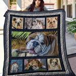 bulldog natural quilt blanket great customized blanket gifts for birthday christmas thanksgiving