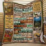 cabin rules go boating connect with friends count the stars quilt blanket great customized blanket