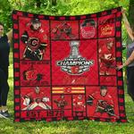 calgary flames hockey quilt blanket fan gift d2320126