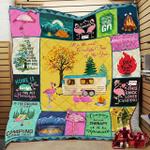 camping flamingo its the most wonderful time of the year quilt blanket great customized blanket