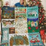 camping lets go camping life is better in the camper quilt blanket great customized blanket gifts