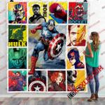 captain america with avenger team marvel infinity war end game 3d customized quilt blanket d2320176