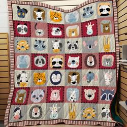 Cartoon Animals Quilt For Mammals Lovers In Daily Life