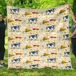 cartoon dairy cow farm quilt afwllr d2387384