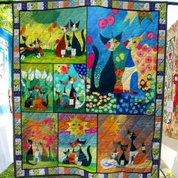 Cat Ambience Quilt Blanket  Quilt