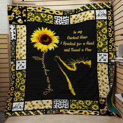 Cat And Sunflowers Quilt Blanket Dhc1402852Td
