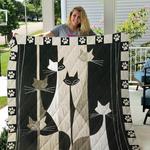cat black and white blanket th0607 quilt d2351193