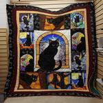 cat black night cat cla18120734q quilt blanket d2355565