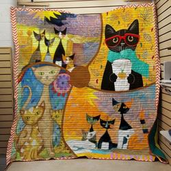 Cat County Blues Quilt Blanket Dhc020120733Td