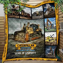 Cat Heavy Equipment Like 3D Personalized Customized Quilt Blanket 1293