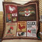 chicken rooster farm your crazy is showing you might wanna tuck that back in quilt blanket great