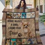 chihuahua paw when i needed a hand i found your paw quilt blanket great customized blanket gifts