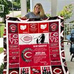 cincinnati reds to my daughter love dad quilt d2387145