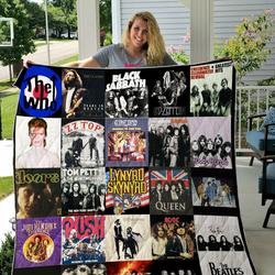 Class Rock Albums Quilt Blanket