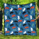 colorful rhino pattern dhcdhc dt1910 quilt blanket d2316617