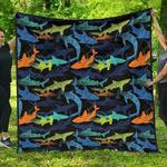 colorful shark dhcdhc dt1910 quilt blanket d2316121