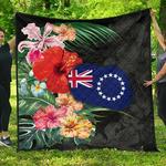 cook islands map hibiscus jfj quilt vri d2391105