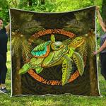 cook islands polynesian turtle palm tree quilt d2383574
