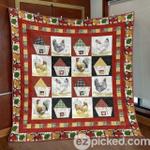 cooped up chickens quilt blanket yhn2 quilt d2321625