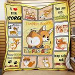 corgi im not short im fun size quilt blanket great customized blanket gifts for birthday christmas