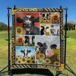 cow and flower dhcld0909 quilt blanket d2316274