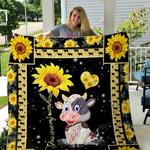 cow and sunflower cl14100169mdq quilt blanket d2380844