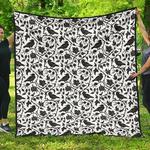 crow dark floral pattern dhcdhc dt1910 quilt blanket d2316259