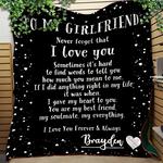 custom name blankets personalized to my girlfriend blanket gift for girlfriend quilt blanket