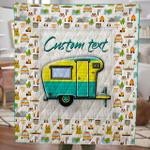 custom text camping themed lightweight trailer quilt for campers d2382540