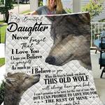 custom to my daughter wolf blanket gift for daughter jfj quilt tde d2347479