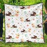 cute chihuahua puppie pattern dhcdhc dt1910 quilt blanket d2316140