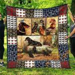 cute dachshund pets dog blanket th1807 quilt d2317789