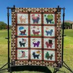 cute dog 10 dhcld0909 quilt blanket d2316090