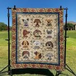 cute dog pattern dhccna0909 quilt blanket d2316254
