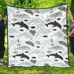 cute dolphins childish style pattern dhcdhc dt1910 quilt blanket d2316465