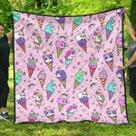 cute ice cream cone animal pattern dhcdhc dt1910 quilt blanket d2316136