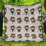 cute ninja pattern dhcdhc dt1910 quilt blanket d2316576